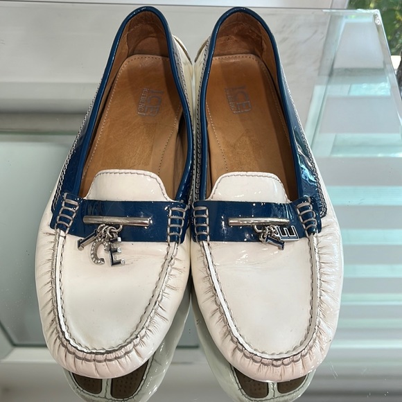 Ice Iceberg Leather Drivers Shoes White / Blue  8 - Picture 2 of 15